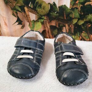 Kids Pediped Originals Sz18-24 months Navy Blue All Leather Baby Walker Shoes